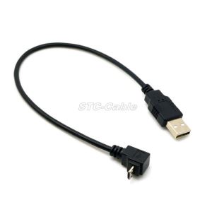 USB 2.0 de un mascul la Micro USB B Male jos unghi cablu