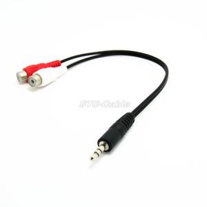 3,5 mm Stereo cablu tată la două RCA Stereo feminin Y