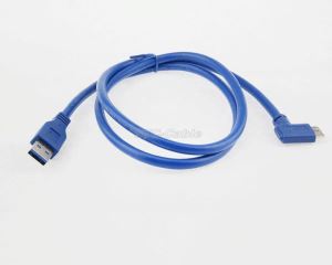 USB 3.0 un mascul la Micro B bărbat lăsat unghi cablu