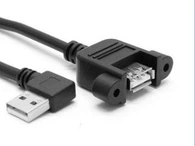 USB 2.0 de un panou de sex feminin monta la USB un cablu de extensie a Plug de sex masculin unghi drept